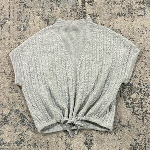 Express Light Gray Cowl Neck Sweater